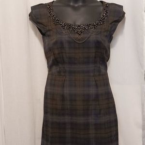 Antonio Melani Women plaid  work dress size 6